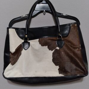 Cowhide Leather Tote Bag. No Brand.